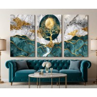 Pictură ArtShop Tree and Golden Moon 60x90cm (SET575-XL-L)