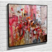 Pictură ArtShop Retro Red Abstraction 40x40cm (PA4-XL)