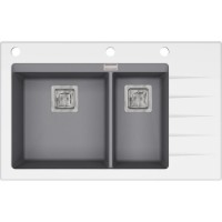 Chiuvetă de bucătărie Aquasanita Helika Delicia GQD150W Alumetallic
