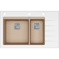 Chiuvetă de bucătărie Aquasanita Helika Delicia GQD150W Beige