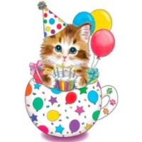 Картина по номерам PRC Cute Kitten In A Mug 30x40cm (PB6475)