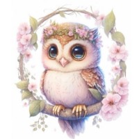 Tablou pe numere PRC Sweet Owl 30x40cm (PB6474)
