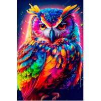 Tablou pe numere PRC Vibrant Owl 30x40cm (PB6428)