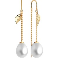 Серьги из красного золота с жемчугом Casa Bosco 792296 5,57g