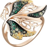 Кольцо из красного золота с цирконием Platina 01-4873-00-404-1110-24 3,29g s.17