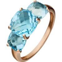 Кольцо из красного золота с топазом Platina 01-5392-00-201-1110-46 2,94g s.16,5