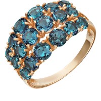 Inel din aur rosu topaz London Platina 01-5846-00-201-1110 3,76g s.17,5