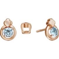 Серьги из красного золота с топазом Platina 02-5405-00-201-1110 1,43g