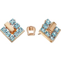 Серьги из красного золота с топазом Platina 02-5428-00-201-1110 2,57g