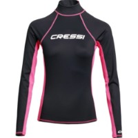 Tricou cu mânecă lungă Cressi Rashguard Black/Pink L/4 (XLW474404)