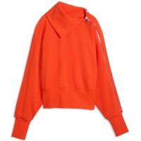 Hanorac damă Puma Asymmetrical Zip Crew Red Flash, s.XS
