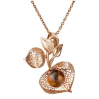 Подвеска из красного золота с янтарем Platina 03-2890-01-271-1110-58 2,8g