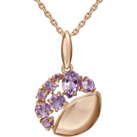 Подвеска из красного золота с аметистом Platina 03-3563-00-203-1110 1,5g