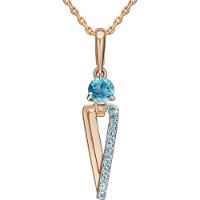 Подвеска из красного золота с топазом Platina 03-3568-00-201-1110 1,16g