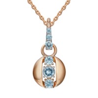 Подвеска из красного золота с топазом Platina 03-3570-00-201-1110 1,24g