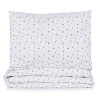 Lenjerie de pat pentru copii Chipolino Stars Grey (SPCET502602)