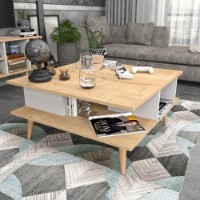 Măsuţă cafea Hanah Home Akya Oak White