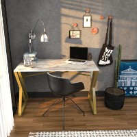 Письменный стол Hanah Home Gyza White Gold