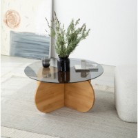 Măsuţă cafea Hanah Home Bubble Wood Fume Oak