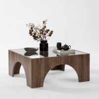 Măsuţă cafea Hanah Home Seine Transparent Walnut