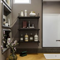 Настенная полка Hanah Home Pulalis Black Marble