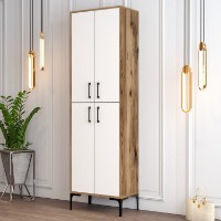 Обувница Hanah Home Berlin A Walnut White