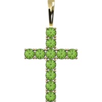 Подвеска из жёлтого золота с хризолитом Casa Bosco 12253PY 2,6g