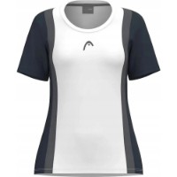 Детская футболка Head Club 25 Tech T-Shirt Girls 176 Nawy/White