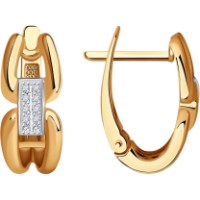 Cercei din aur rosu cu diamante Casa Bosco 1021861 3,49g
