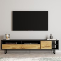 Comodă TV Hanah Home Luga Black Oak