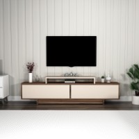 Comodă TV Hanah Home Grasyas Light Walnut Beige