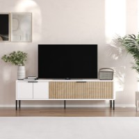 Тумба под ТВ Hanah Home Noah White Rattan