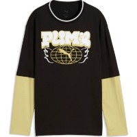 Детский лонгслив Puma Mid90s Layered Long Sleeve Puma Black, s.164
