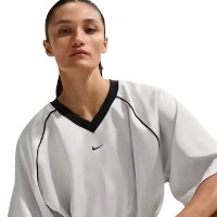 Женская футболка Nike Sportswear Oversized Satin Light Bone/Black, s.M