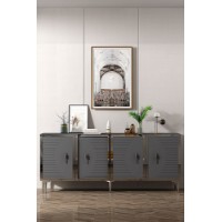 Dulăpior Hanah Home Tuna 180 Anthracite Silver