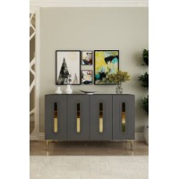 Тумба Hanah Home Rany 120 Anthracite Gold