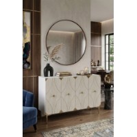Тумба Hanah Home Alfa 120 White Travertine Gold