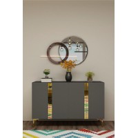 Тумба Hanah Home Anka 120 Anthracite Gold