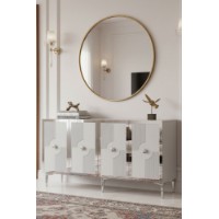Тумба Hanah Home Pega 150 White Silver