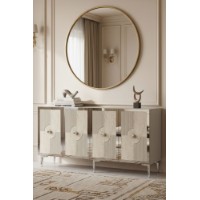 Тумба Hanah Home Pega 150 White Travertine Silver