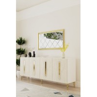 Тумба Hanah Home Rany 180 White Travertine Gold
