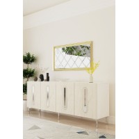 Тумба Hanah Home Rany 180 White Travertine Silver