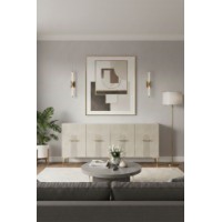 Тумба Hanah Home Ida 180 White Travertine Gold