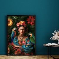 Картина ArtShop Frida and the Parrots 50x75cm (PALT36-M-L)