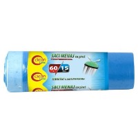Мешки для мусора Clean Time 60L 15pcs Light Blue