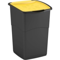 Coș de gunoi Curver Koral 47L Black/Yellow (263996)