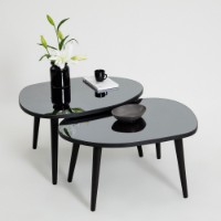 Набор журнальных столиков Hanah Home Gusto SetBlack Fume