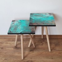 Set de măsuțe de cafea Hanah Home 2Shp57 Turquoise