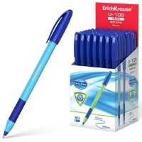 Шариковая ручка ErichKrause U-109 Neon Stick&Grip Blue (47612)