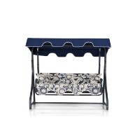 Садовые качели Hanah Home Ruta 7 Dark Blue Cream Black